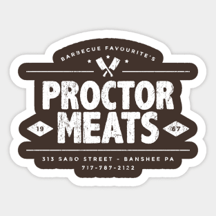 Proctor Meats t-shirt (aged look) Sticker